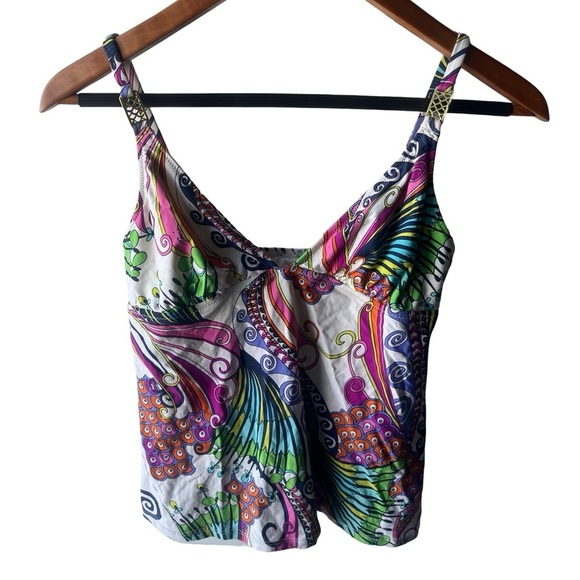 Trina Turk Floral Paisley Swim Top - Picture 1 of 3